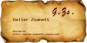 Geller Zsanett névjegykártya
